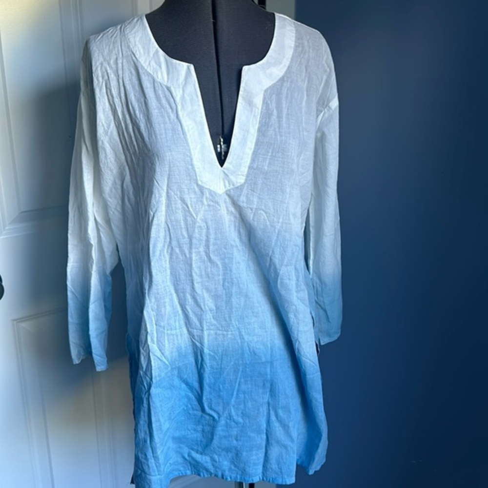 Ombre Blue Women's Swim Coverup